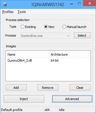 Xenos Injector Panel Interface